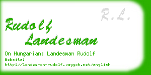 rudolf landesman business card